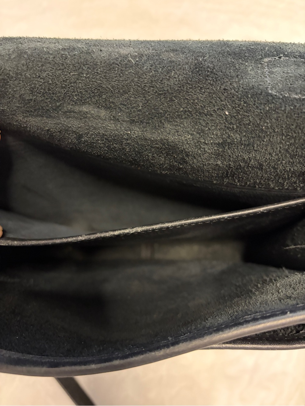 VTG Kirkland Signature Black Leather Crossbody Station Bag Flap Top Handle - Picture 11 of 15